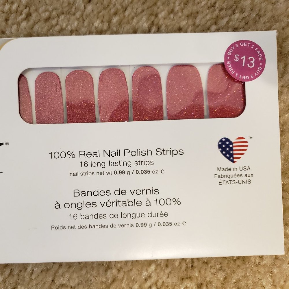 Color Street Nail Polish Strips Crantastic Red Glitter